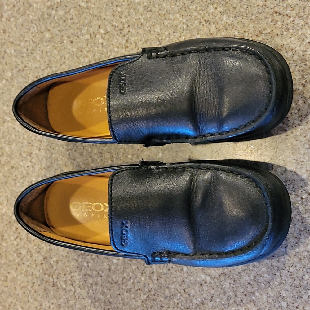 Boys black GEOX dress shoes